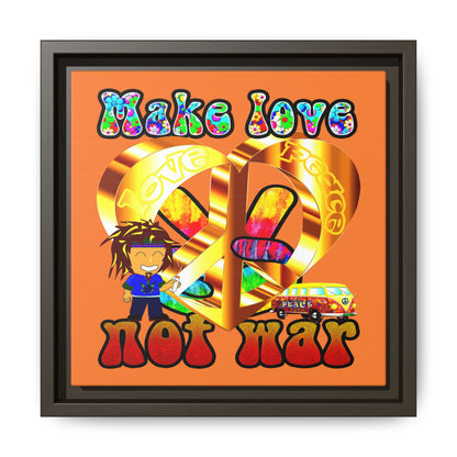 love peace - framed canvas art (crusta)