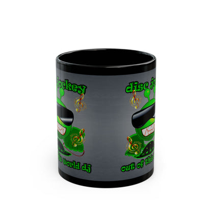 disc jockey - Black Mug (grey-light grey)