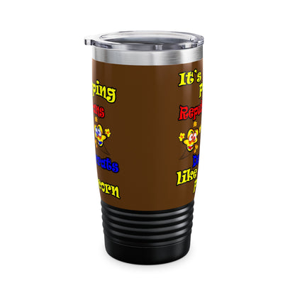 popping like popcorn - Ringneck Tumbler, 20oz (brown)