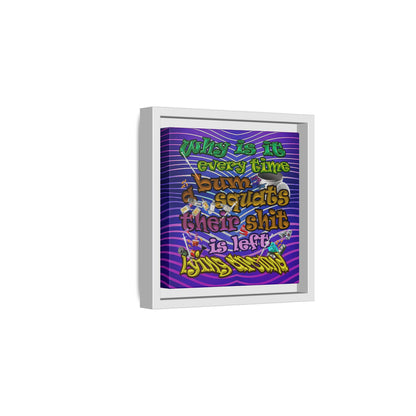 the bum's shit - framed canvas art (purple wave)