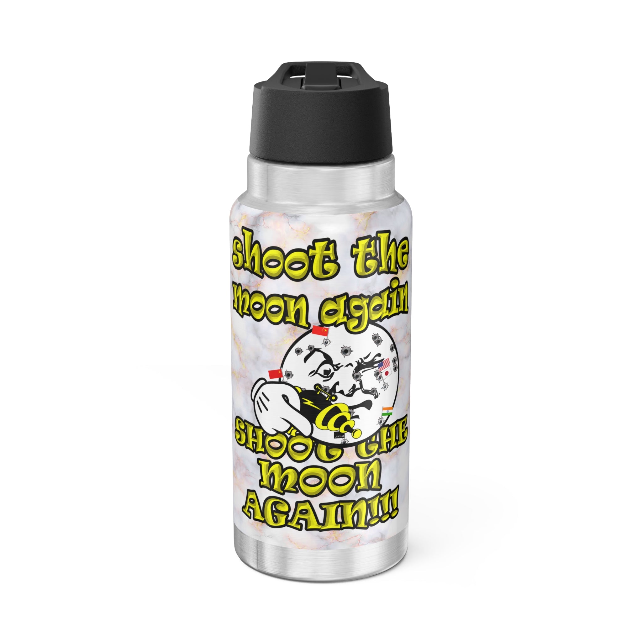 shoot the moon again - Gator Tumbler, 32oz  (white marble)