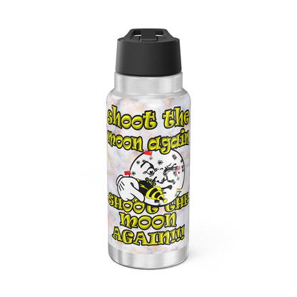 shoot the moon again - Gator Tumbler, 32oz  (white marble)