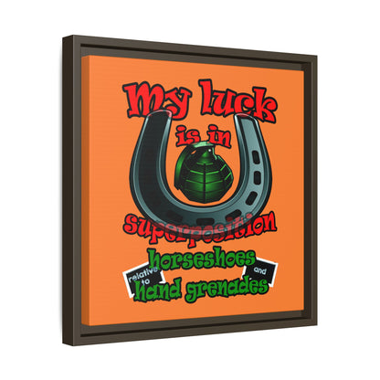 my luck - framed canvas art (crusta)