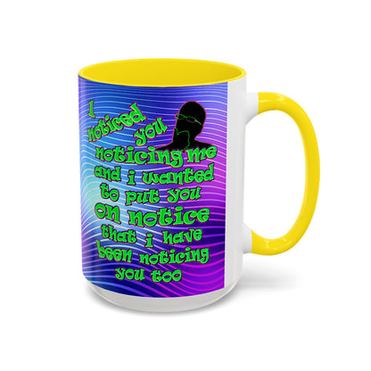 noticed you noticing - Accent Mug (purple wave)