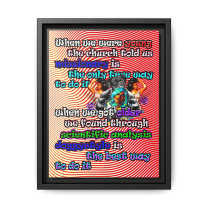 doggystyle - framed canvas art (yellow-orange wave)