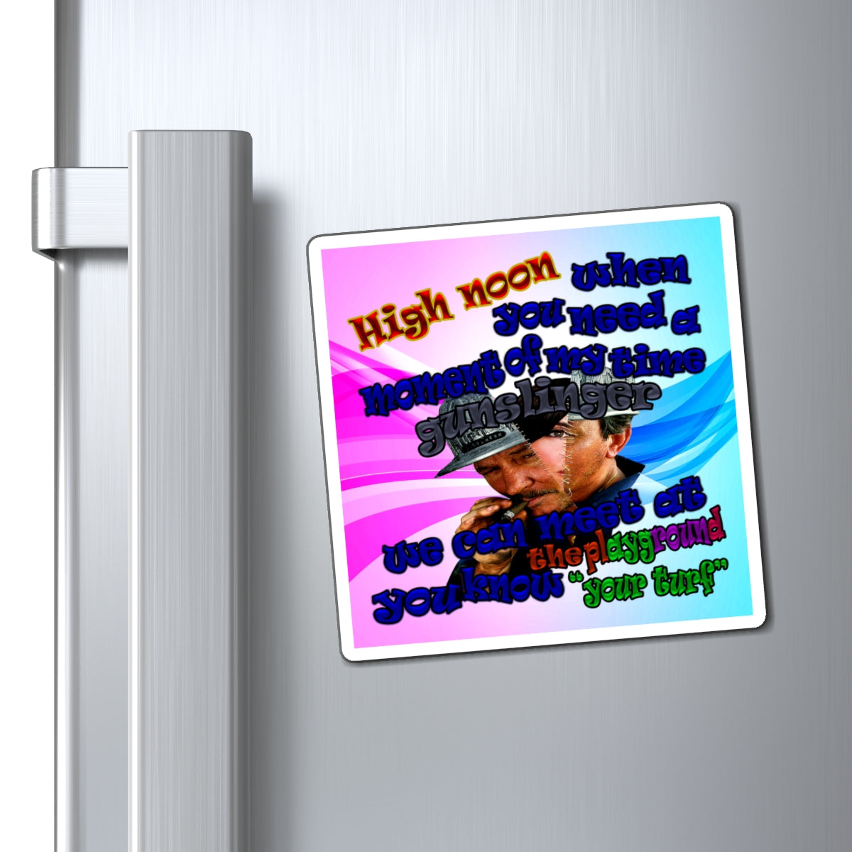 high noon - Magnets - (light blue-pink wave)