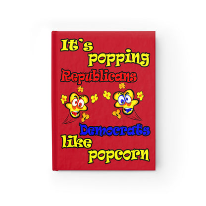 popping like popcorn - journal-lined (dark red)