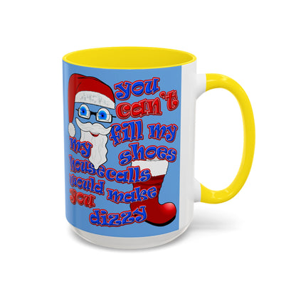 santa's shoes - Accent Mug (light blue)