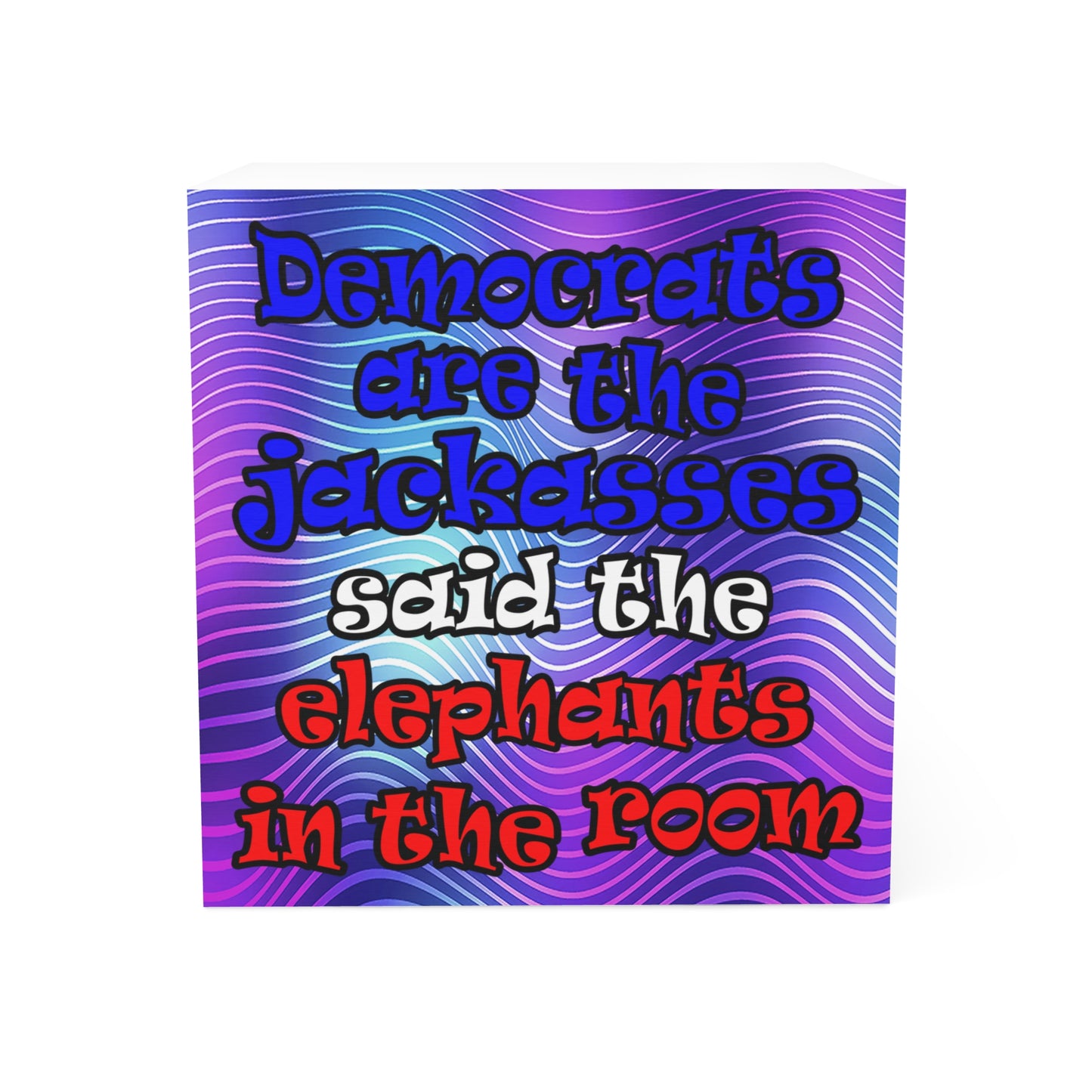 donkeys and elephants - note cube (purple wave)