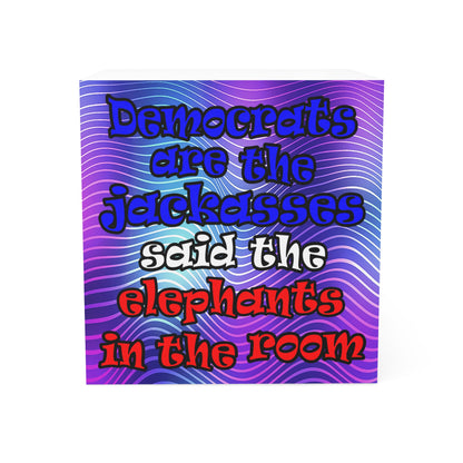 donkeys and elephants - note cube (purple wave)