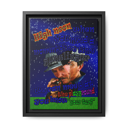 high noon - framed canvas art ('snoops' background)