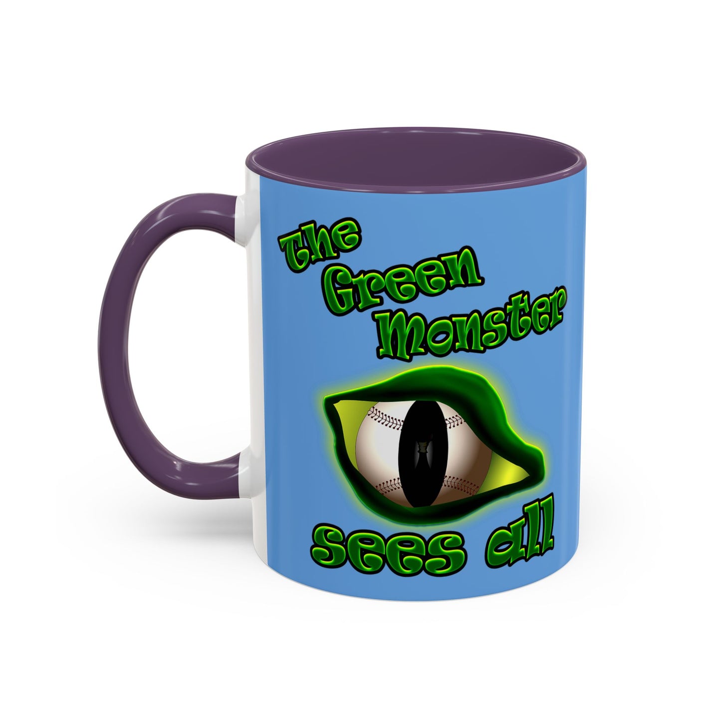 green monster - Accent Mug (light blue)