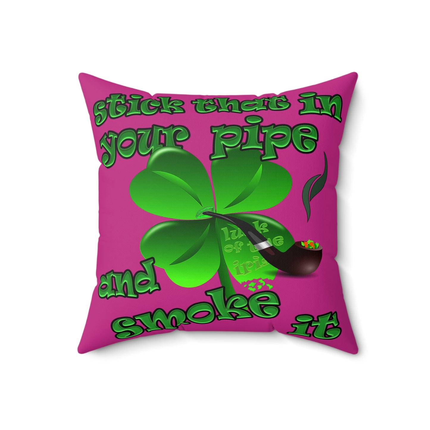 celtics logo - Spun Polyester Square Pillow - (pink)