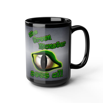 green monster - Black Mug (brushed nickel)
