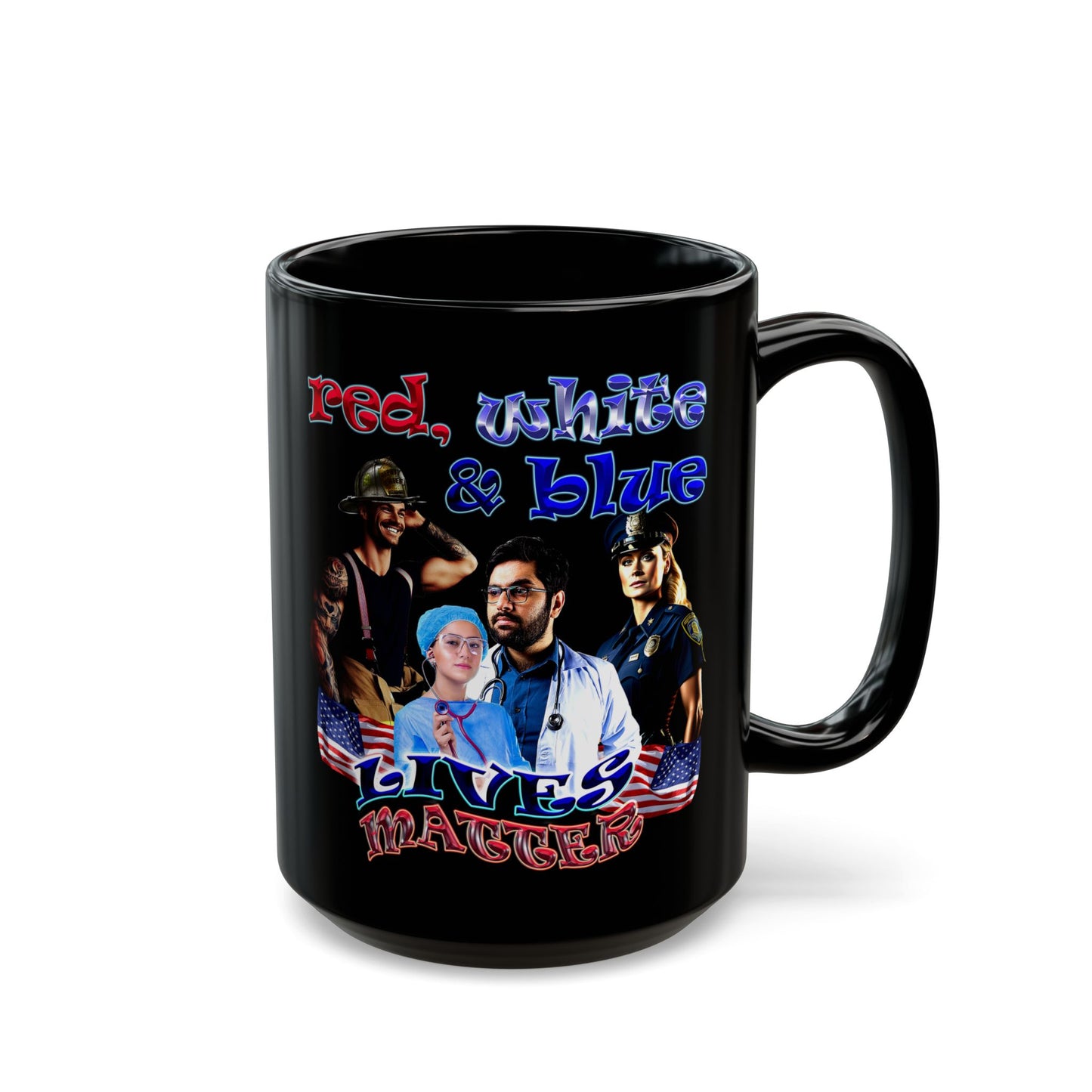 rw&b lives matter - Black Mug (black)