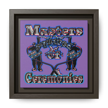 em cee squared - framed canvas art (light purple)