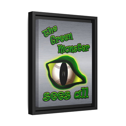 green monster - framed canvas art (brushed nickel)