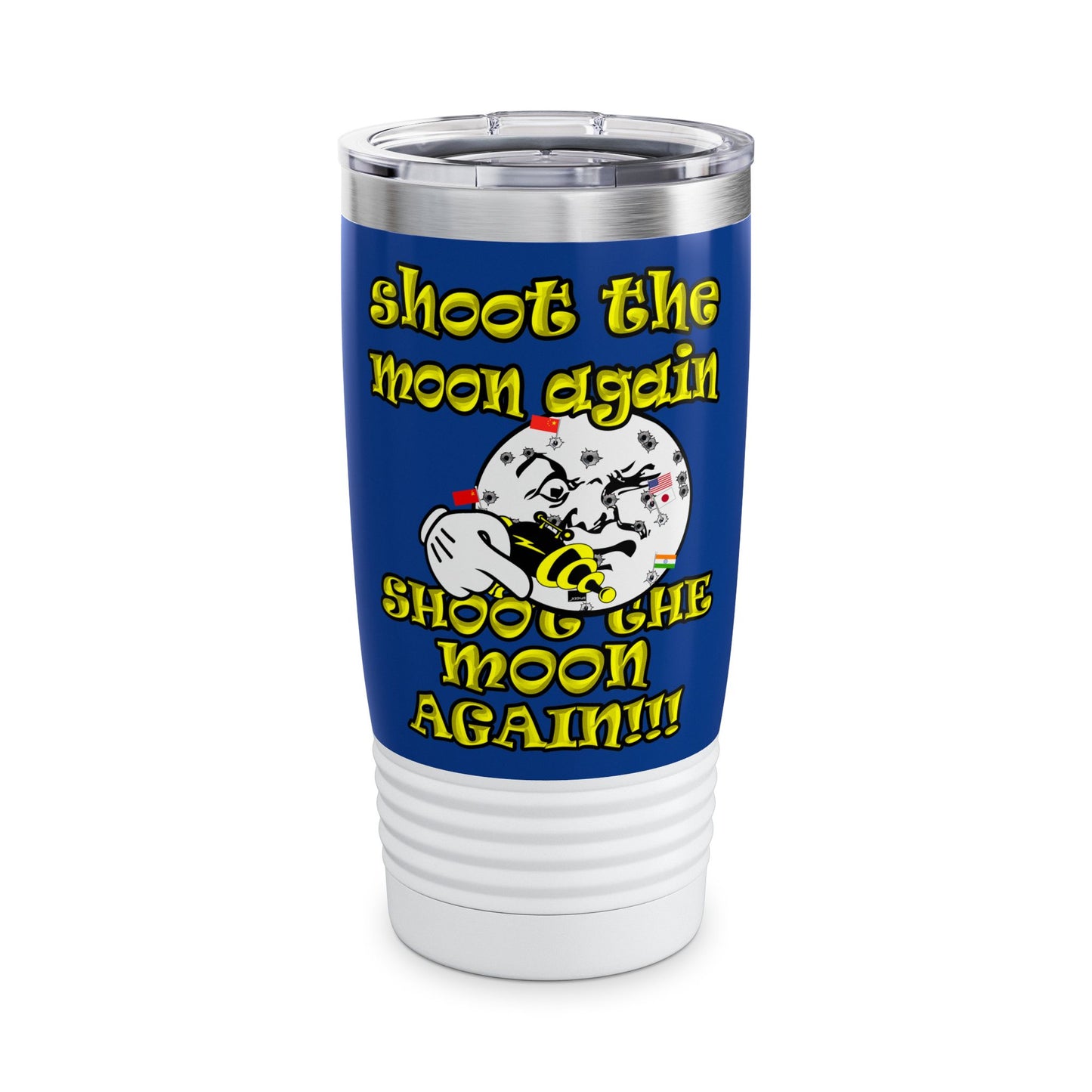 shoot the moon again - Ringneck Tumbler, 20oz (dark blue)