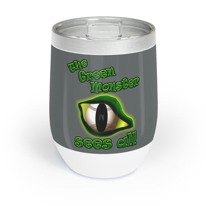 green monster - Chill Wine Tumbler (dark grey)