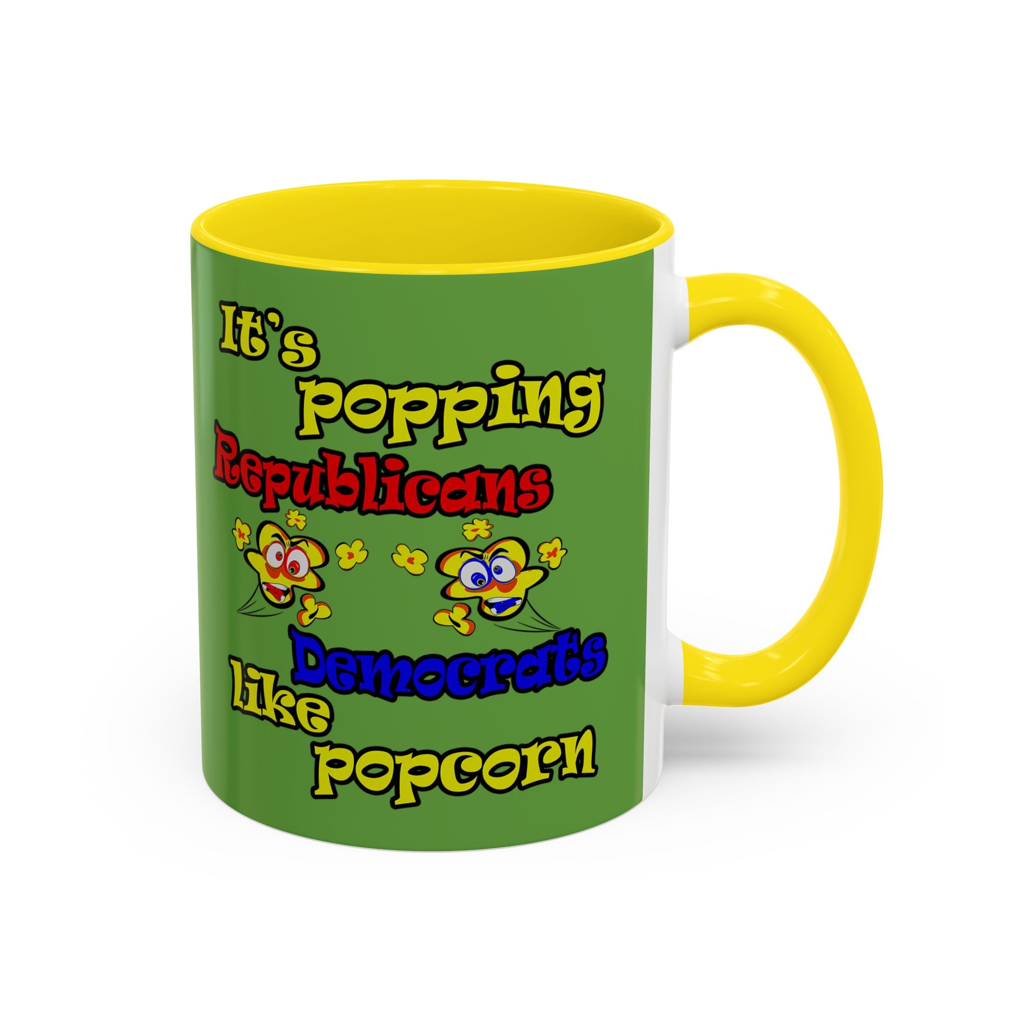 popping like popcorn - Accent Mug (green)