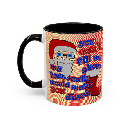 santa's shoes - Accent Mug (yellow-orange wave)