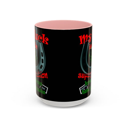 my luck - Accent Mug (black)