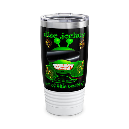disc jockey - Ringneck Tumbler, 20oz (black)
