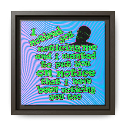 noticed you noticing - framed canvas art (light blue-purple wave)