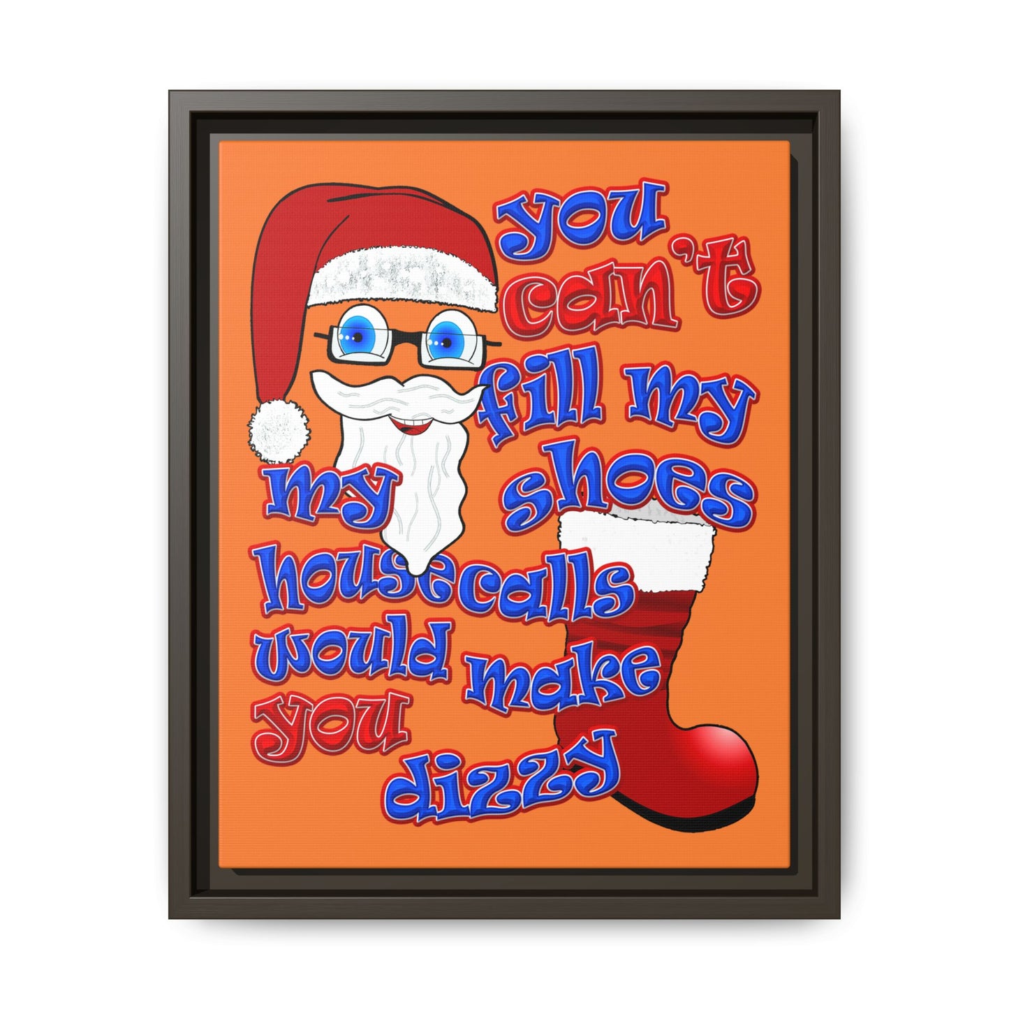 santa's shoes - framed canvas art (crusta)