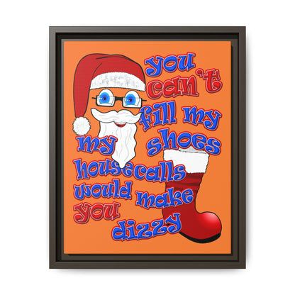 santa's shoes - framed canvas art (crusta)