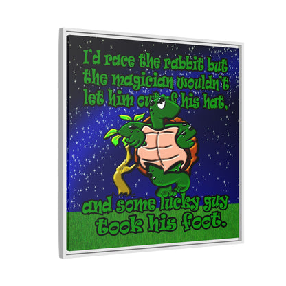 turtle race - framed canvas art ('snoops' background)