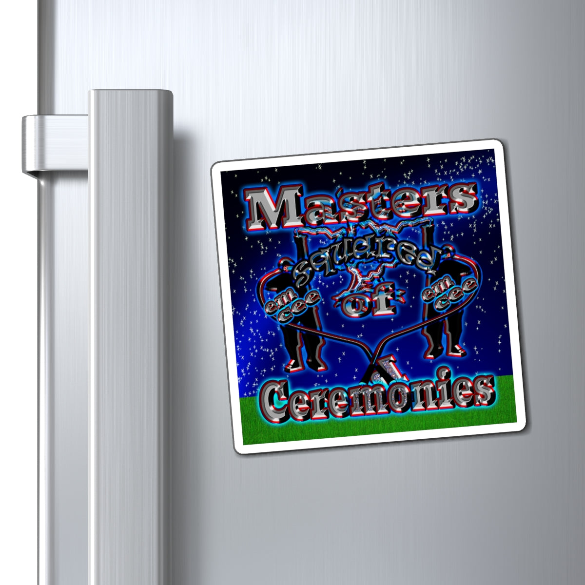em cee squared - Magnets - ('snoops' background)