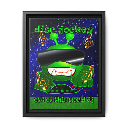 disc jockey - framed canvas art ('snoops' background)