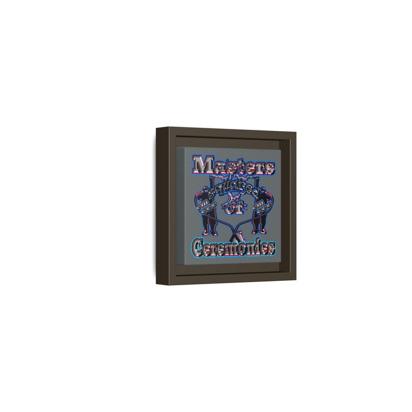 em cee squared - framed canvas art (dark grey)