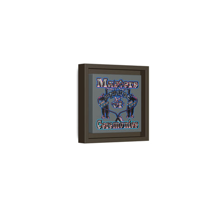 em cee squared - framed canvas art (dark grey)