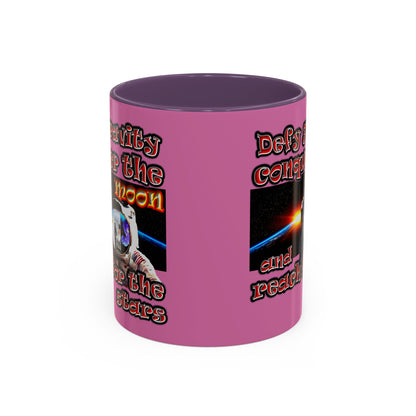 defy conquer reach - Accent Mug (light pink)