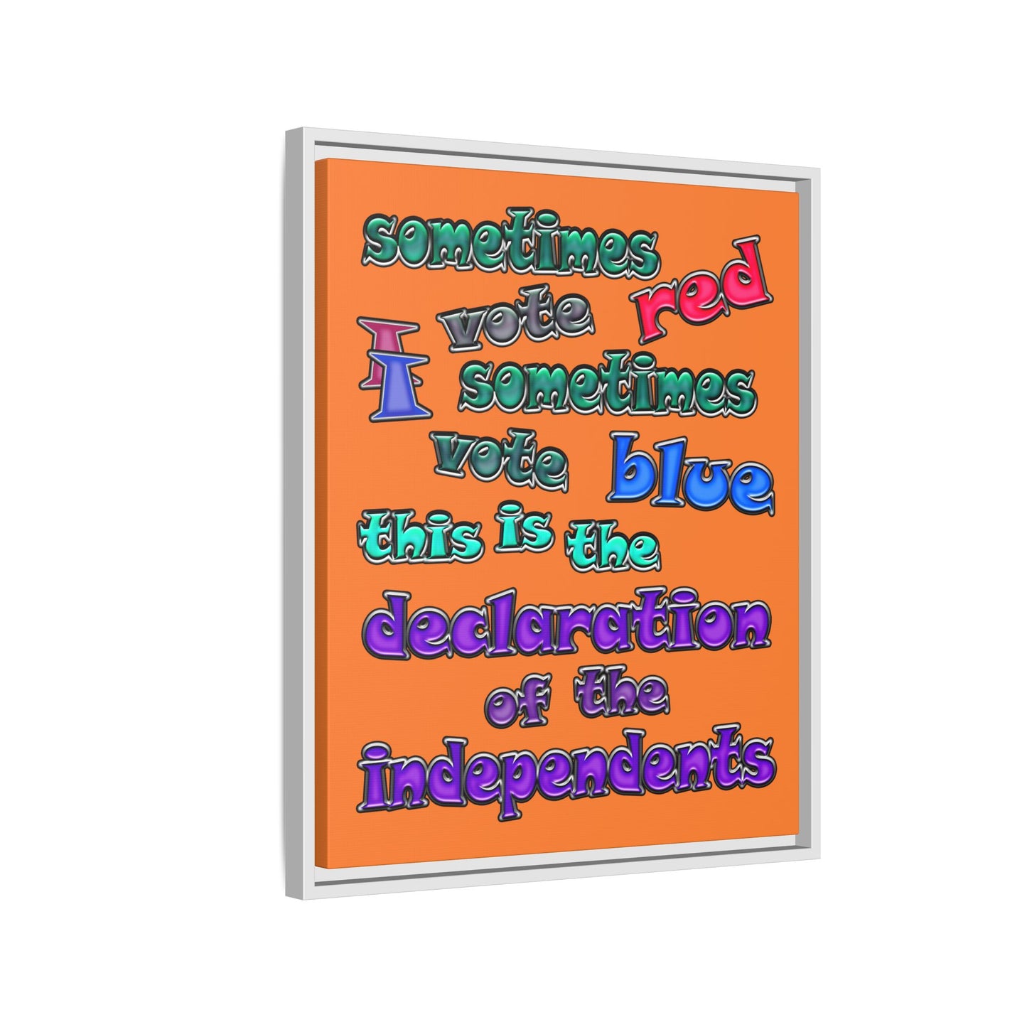 declaration of the independents - framed canvas art (crusta)