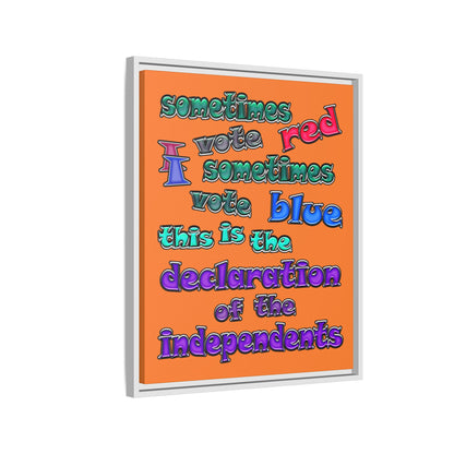 declaration of the independents - framed canvas art (crusta)