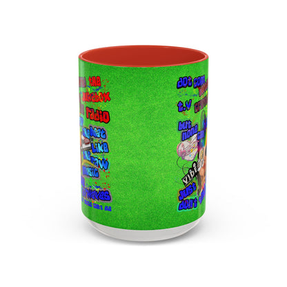 drop the beat - Accent Mug (green turf)