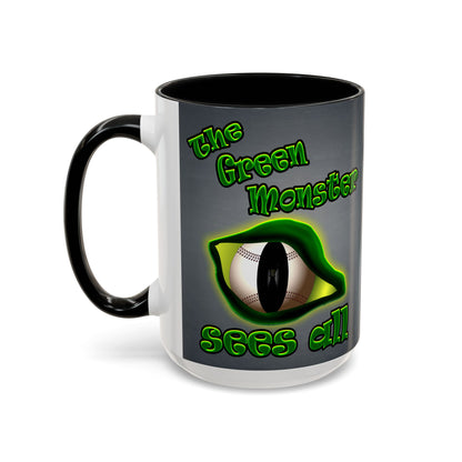 green monster - Accent Mug (grey-light grey)