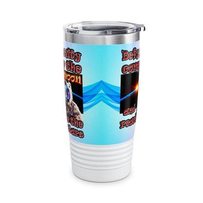 defy conquer reach - Ringneck Tumbler, 20oz (light blue-pink wave)