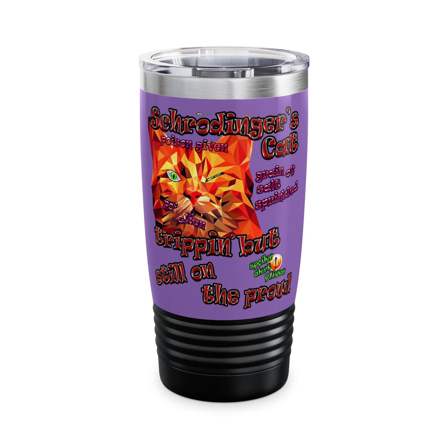 schrodinger's cat - Ringneck Tumbler, 20oz (light purple)
