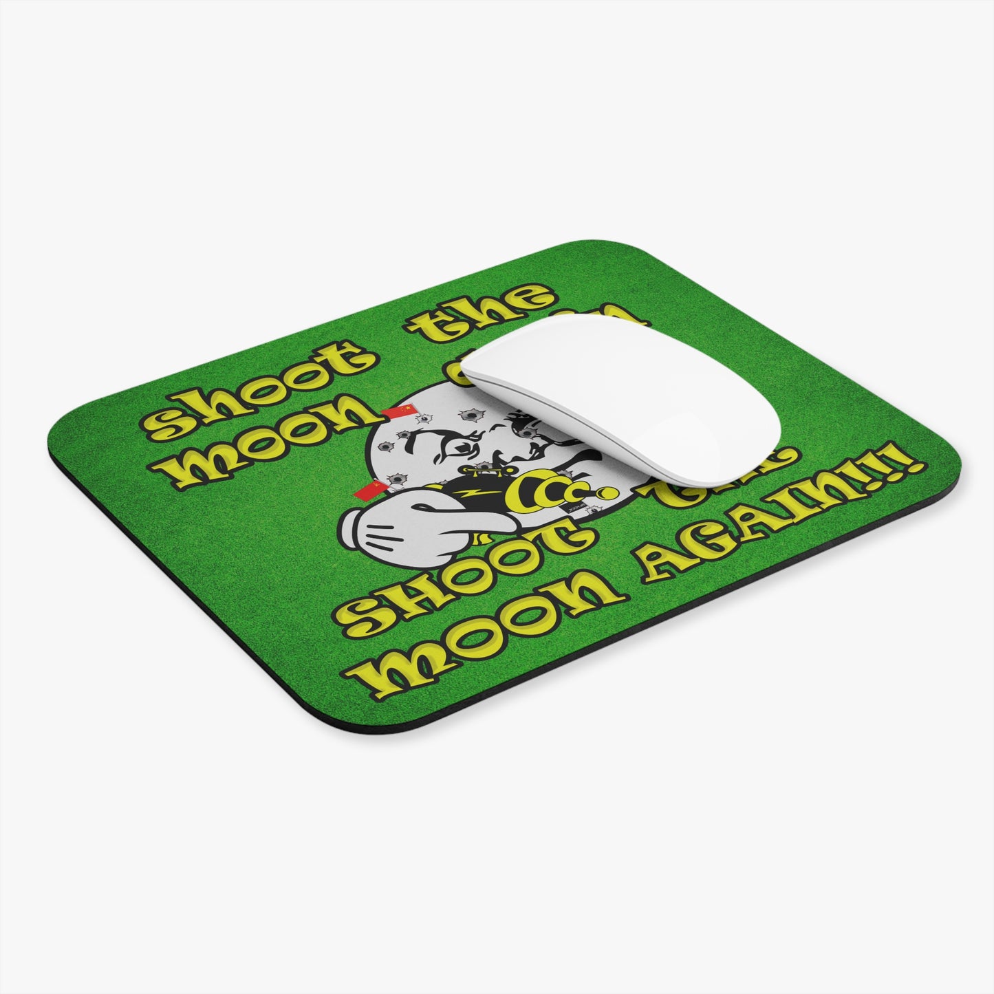 shoot the moon again - Mouse Pad (Rectangle) (green turf)