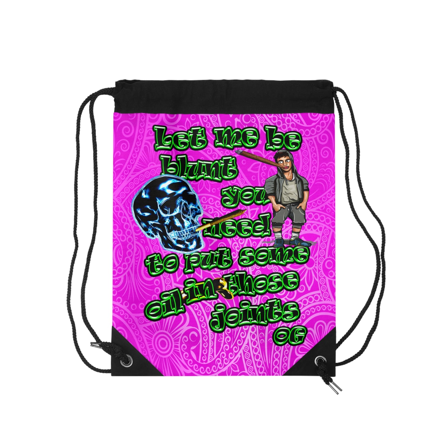og - Drawstring Bag (pink swirl)