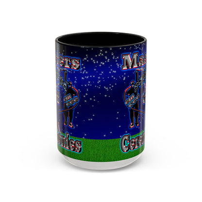 em cee squared - Accent Mug ('snoops' background)
