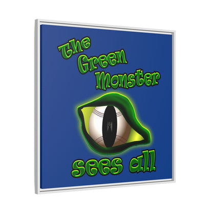 green monster - framed canvas art (dark blue)