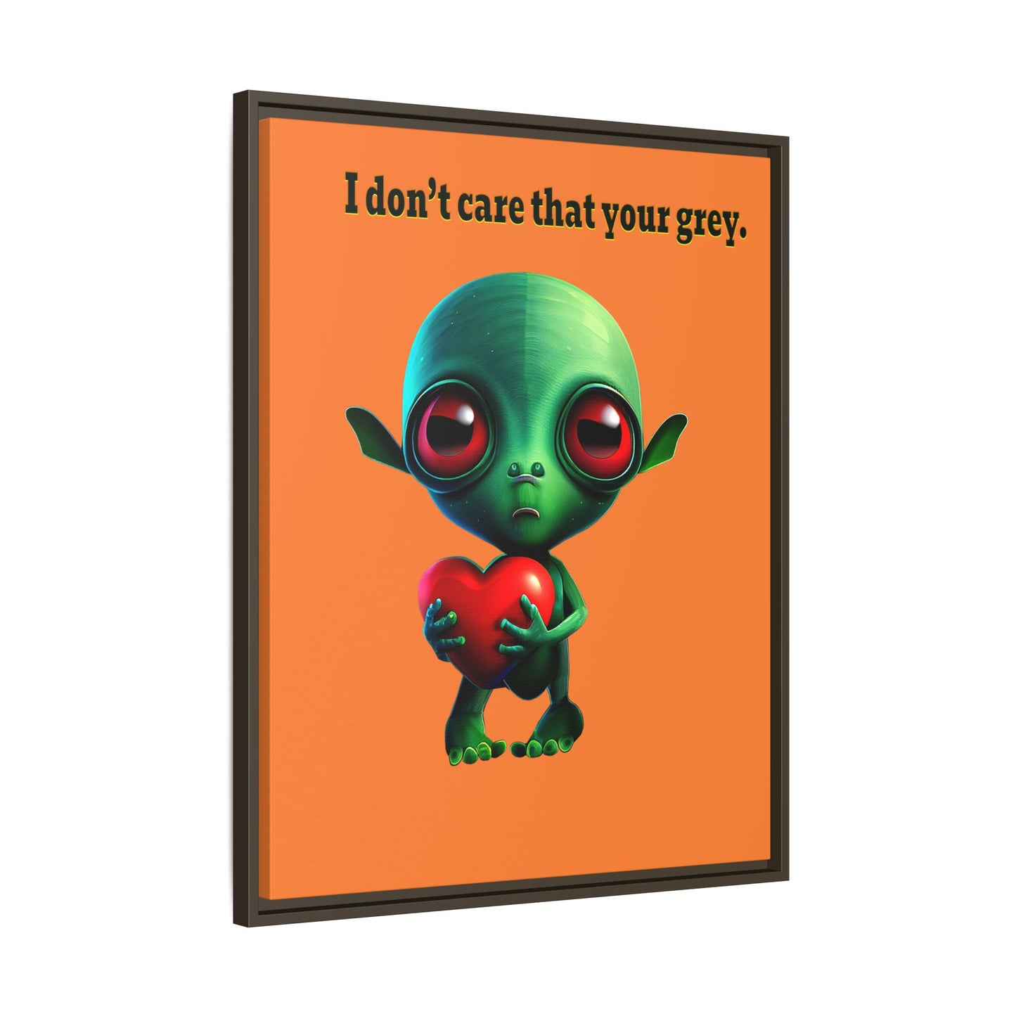 I don't care that your grey - framed canvas art (crusta)