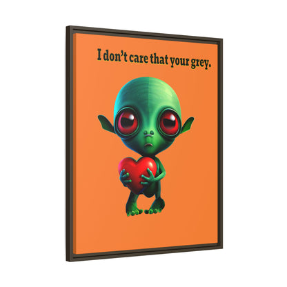 I don't care that your grey - framed canvas art (crusta)