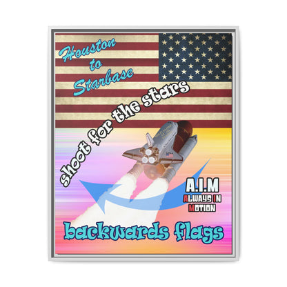 shoot for the stars - framed canvas art (color blur)