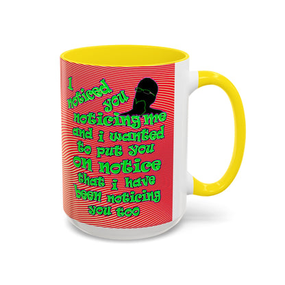 noticed you noticing - Accent Mug (yellow-orange wave)